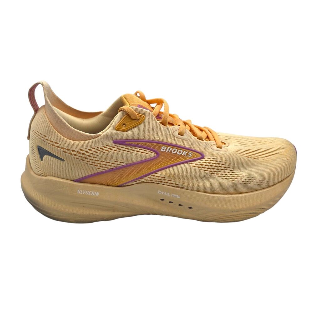 Brooks Glycerin 22 Womens Size 12 Sherbert Apricot Pink Running Shoes Comfort